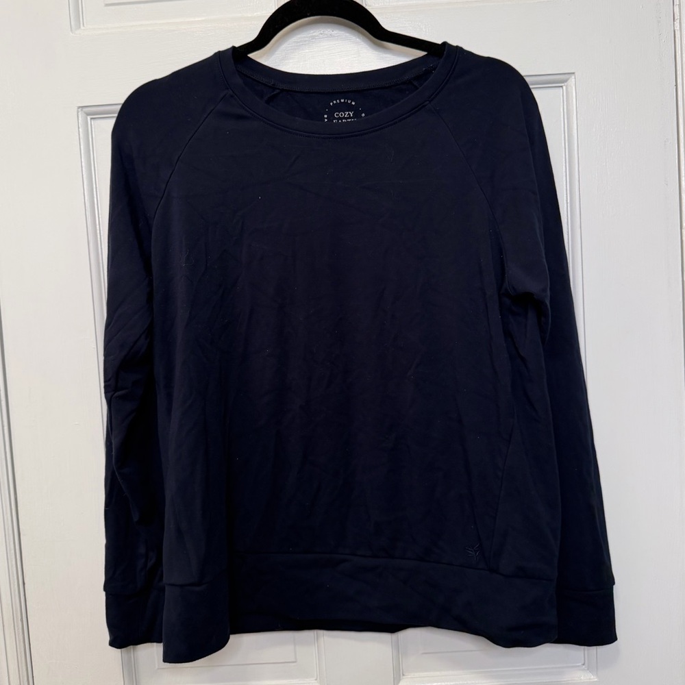 Cozy Earth Navy Bamboo Pullover Premium Ultra-Soft Lounge‎ Top Size Medium